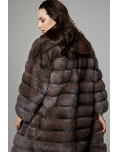Fur coat from sable for women Size One size